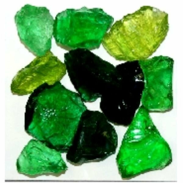 American Specialty Glass Recycled Chunky Glass, Forest Mix - Medium - 0.5-1 in. - 1 lbs LFORESTM-1